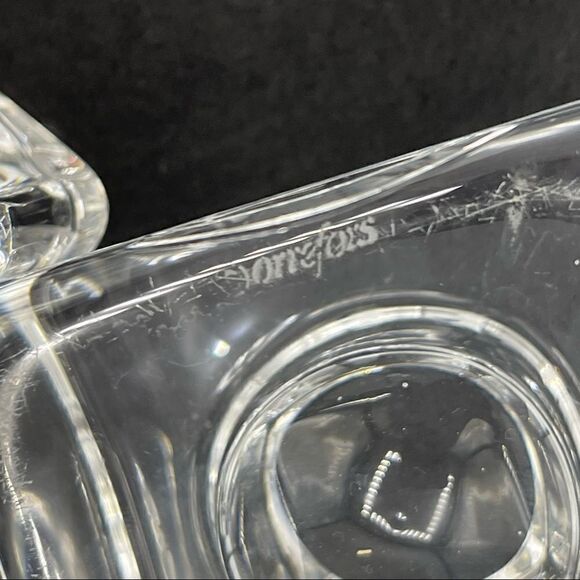 Vintage Orrefors Sweden Goran Warff  “Ice Cube” Crystal Votive Candle Holders - Picture 14 of 16
